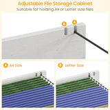 Vabches Farmhouse Executive Desk with 4 Drawers, Home Office Desk with File Drawer, Wood Computer Desk with Storage, Rustic Office Desk for Work Study Writing, Brown White Vabches