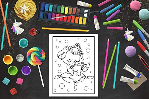 Dogs & Cats Coloring Book for Kids: 35 Cute Illustrations for Children Ages 3-10