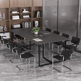 Zethvax 8FT Conference Table,Conference Room Table with Grommet,Stable Structure,Adjustable Foot Pads,Large Seminar Table for Office Meeting 94.4 L x 47.2 W x30.7 H (Gray) Zethvax