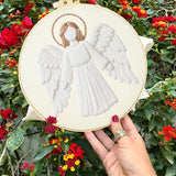 INFUNLY 6 PCS Nativity Scene Embroidery Kits for Beginners DIY Cross Stitch Starter Sets with Instructions Angel Camel Pattern Christmas Needlepoint Kits with Embroidery Cloth Colored Threads Hoops