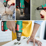 Cordless Hammer Drill Driver 18V, HYCHIKA 400 In-lbs Torque Power Drill with Auxiliary Handle, 1/2” Metal Chuck, 2.0Ah Battery, 1H Fast Charger, 21+3 Clutch, LED Light for Drilling Wood Metal Wall HYCHIKA BETTER TOOLS FOR BETTER LIFE