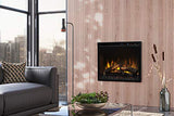 Dimplex 28 Inch Built-in Electric Fireplace - Multi-Fire XHD Firebox with Logs and Realistic Multi-Color Flames | Model: XHD28L DIMPLEX