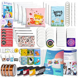 Brother SP-1 Dye-Sublimation Printer Bundle with 8-in-1 Swing Away Press, Mug & Cup Heat Press, Full Ink Set, 310 Sublimation Transfer Sheets, Sublimation Blanks, Tape and More Brother