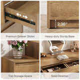 Tribesigns 63" Vanity Desk with 5 Drawers for Bedroom, Makeup Table with Removable 3-Drawer Chest Cabinet & Storage, Modern Large Dressing Table for Women Girl, Make up Desk for Bedroom Tribesigns