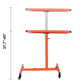Aain Mechanic Rolling Tool Tray with Drawer Work Table, 34.25-46.85 in, Orange Aain