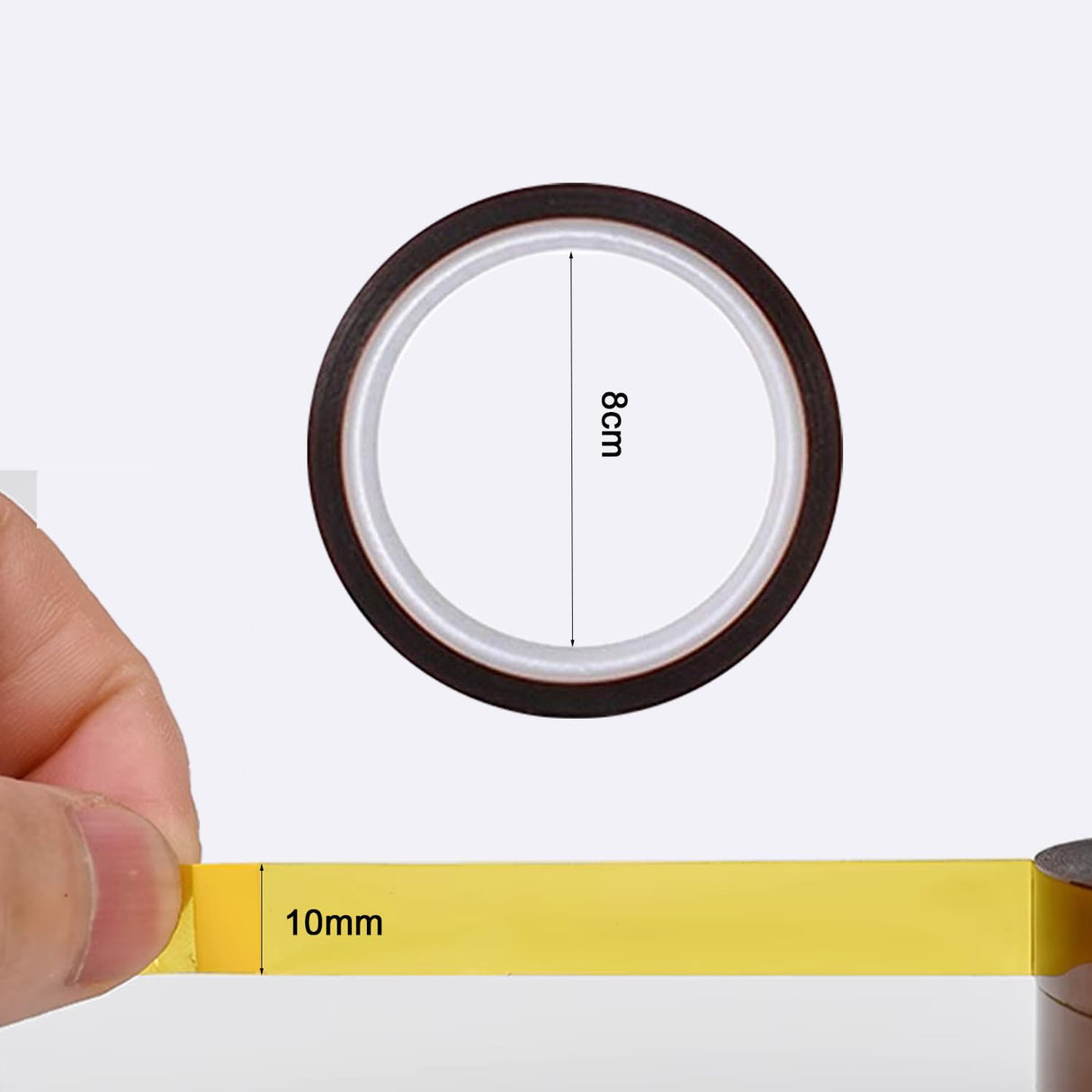 YTFGGY Heat Tape for Sublimation, 3 Rolls Heat Resistant Tape, Heat Vinyl Thermal Sublimation Tape, No Residue, Electronics, Soldering, Circuit Board (10mm, Yellow) YTFGGY