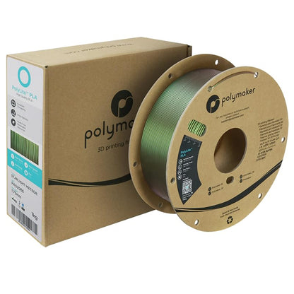 Polymaker Color Changeable Starlight Bronze PLA 3D Printer Filament 1.75mm, Different Color by Light, Barely Visible Layer Lines - Starlight Meteor 1.75 PLA Metallic, Dimensional Accuracy +/- - WoodArtSupply