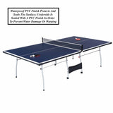 Folding Rolling Table Tennis Table Indoor Ping Pong Table with 2 Paddles 2 Balls 1 Net and Post Set Fold-Up Design 4 Wheels for Easy Movement Perfect Christmas New Year Holiday Season Gifts Generic