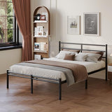 Yicensen King Size Bed Frame with Headboard and Footboard, 14 Inch Metal Platform King Bed Frame with Steel Slat Support, No Box Spring Needed, Noise Free, Easy Assembly, Black Yicensen
