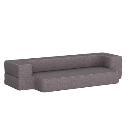 Lazyzizi Floor Sofa Bed, Fold Out Couch Bed with 2 Pillows & Washable Cover Convertible Sleeper Folding Sofa Bed Mattress for Living Room, Guest Bed, Playroom 8inches, Queen Lazyzizi