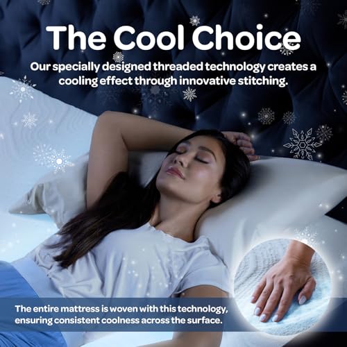 OhGeni 10 Inch King Size Mattress, Cooling Gel Memory Foam Bed Mattresses in a Box, Cool Touch Surface, Medium Feel，Ergonomic Support & Pressure Relief, CertiPUR-US Certified Foam, Designed in USA OhGeni