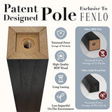 FENLO 64" Display Shelf with Dimmable LED Floor Lamps, Sturdy Display Cabinet with Shelves for Bedroom, Open Bookshelf Display Case with Corner Curio Cabinet, 3 Brightness Levels, Fancy Plus Black FENLO