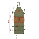 Rchovsam Gardening Apron with Multiple Pockets,Work Tool Apron,Adjustable Cross Back Weight Apron,BBQ,Cafe,Kitchen,Painting,Carpenter Apron,Split Leg Apron,Woodworking Apron,Apron Waterproof,Green Rchovsam