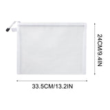 (7 x 4.3 Inch) White Sublimation Blank Canvas Makeup Bags, Bulk DIY Heat Transfer Cosmetic Pen Case Pencil Bags, Heat Press Parts & Accessories Clear Pouch with Zipper HexEh