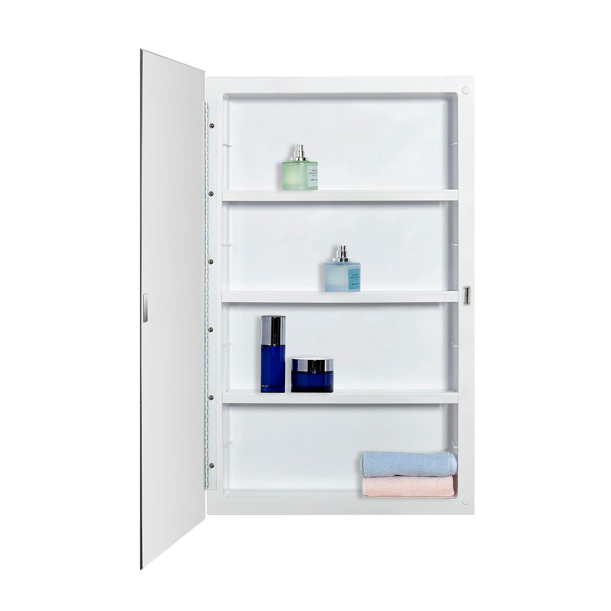 IDYLLOR Plastic Medicine Mirror Cabinet for Bathroom 16 x 26 inch, Surface and Recessed Mount IDYLLOR