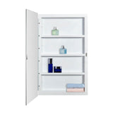 IDYLLOR Plastic Medicine Mirror Cabinet for Bathroom 16 x 26 inch, Surface and Recessed Mount IDYLLOR