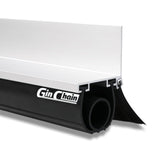 Ginchain Garage Door Seals, Heavy-Duty U+O Shape Bottom Rubber with Aluminum Track Retainer Base + 5cm Brush Combination Kit, Universal Garage Door Weather Stripping Kit (10ft) Ginchain