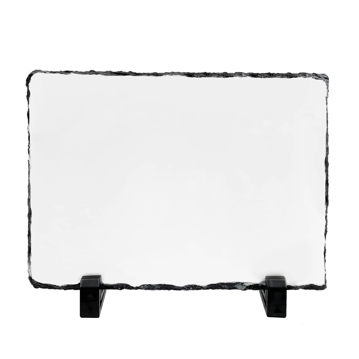 LYHLYA Sublimation Blank Slate Rock 5.9" x 7.8" Customized Memorial Frame with Display Stands Sublimation Personalized Picture Frame for Heat Transfer Printing (15x20cm Rectangle Shape) LYHLYA