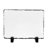 LYHLYA Sublimation Blank Slate Rock 5.9" x 7.8" Customized Memorial Frame with Display Stands Sublimation Personalized Picture Frame for Heat Transfer Printing (15x20cm Rectangle Shape) LYHLYA