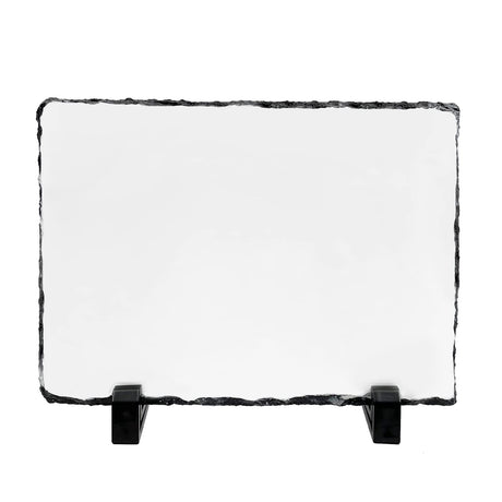 LYHLYA Sublimation Blank Slate Rock 5.9" x 7.8" Customized Memorial Frame with Display Stands Sublimation Personalized Picture Frame for Heat Transfer Printing (15x20cm Rectangle Shape) LYHLYA