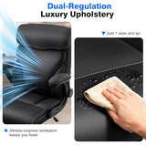 AreShark Office Chair - Executive High Back Breathable Comfy Desk Chair with Lumbar Support - Ergonomic Leather Rolling Swivel Computer Chair with Rock Function for Working Studying Gaming Relaxing AreShark