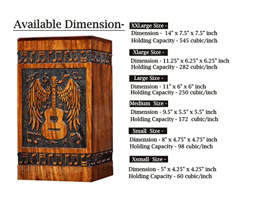 Handmade Rosewood Urn for Human Ashes - Eagle Design Wooden Urn Box, Personalized Cremation Urn for Ashes Handcrafted - Large Wooden Urn Box Merit wooden craft