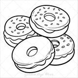 Food & Snacks Bold & Easy Coloring Book: Simple Large Print Savory and Sweet Treats Dessert Designs for Kids, Adults & Beginners WoodArtSupply