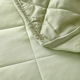 EVOLIVE Elastane Diamind Quilted All Season Light Weight Single Reversible Cooling Quilt/Comforter (Green, Twin) EVOLIVE
