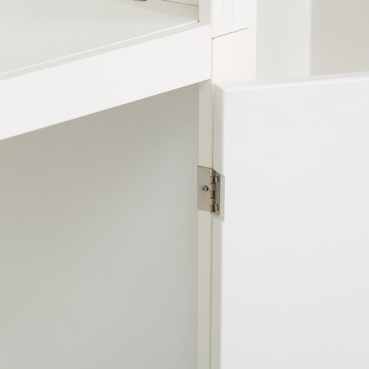 78.75'' Display Shelves,Display Cabinet with Adjustable LED Ceiling Light, Retro-Style Bookcases with Tempered Glass Shelves for Living Room, Home, Office, Studio or Workspace, White THINK 30