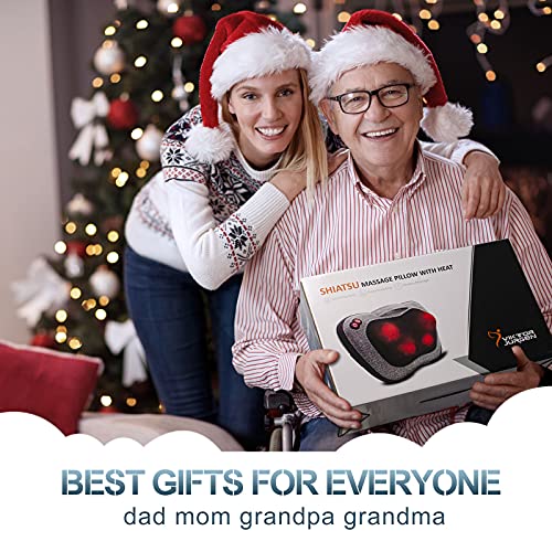 VIKTOR JURGEN Shiatsu Back Massager with Heat, Mothers Day Gifts for Mom, Dad, Women, Men, Deep Tissue Massage for Neck, Shoulder, Upper & Lower Back Pain Relief, Electric Kneading 3D Massage Pillow VIKTOR JURGEN