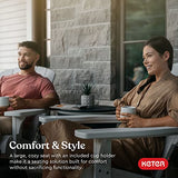 Keter Alpine Adirondack 2 Pack Resin Outdoor Furniture Patio Chairs with Cup Holder-Perfect for Beach, Pool, and Fire Pit Seating, White Keter