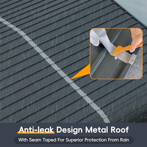 12x20 FT Heavy Duty Metal Carport Kits with Galvanized Steel Roof and Frame, Outdoor Carport Canopy Enhanced Base, Extra Large Car Garage Shelter for Car, SUV, Truck and Boats, Gray Redpick