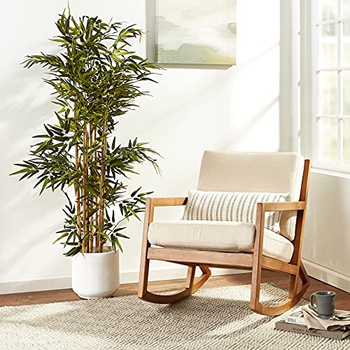 Nearly Natural 64in Bamboo Tree, Fake Bamboo Plants with 7 Natural Trunks, 5.3ft Tall Faux Plants for Indoor Home Decor with 1040 Realistic Fake Leaves Nearly Natural