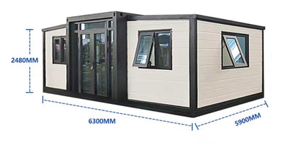 Prefab Expandable Container House 20FT Extendable Folding House Ready to Ship | Portable | Suitable for family of Four | Couples - WoodArtSupply