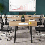 LITTLE TREE 6 FT Conference Room Table, 70.86L x 35.43W x 29.52H Inches Boat Shaped Meeting Seminar Boardroom Table LITTLE TREE