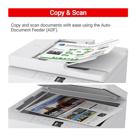 Canon PIXMA TR7120 Wireless Color Inkjet Printer for Duplex Printing, White – Home Printer with Copier/Scanner, Auto Document Feeder, Compact Design, Intuitive Control Panel Canon