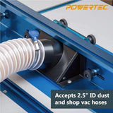 POWERTEC Router Table Fence System 3-3/8" Tall 24" Long w/Rail Coping Sled, Cutting Rail for End Grain Cutting Profiles. Ideal for Cabinet Door, Drawer Fronts for Woodworking Tools Jigs (71975) POWERTEC