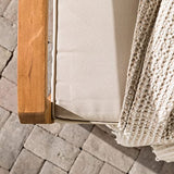 Walker Edison Delray Classic Acacia Wood X Back Patio Chairs with Cushions, Set of 2, Brown Walker Edison