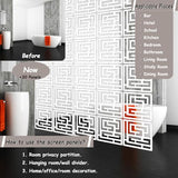 Lchen Hanging Room Divider Panel,10 Pieces Hanging Wall Divider Room Partition Wood-Plastic Thick Hanging Panel Screen Home Office Decoration(ML-S-10Panels) Lchen