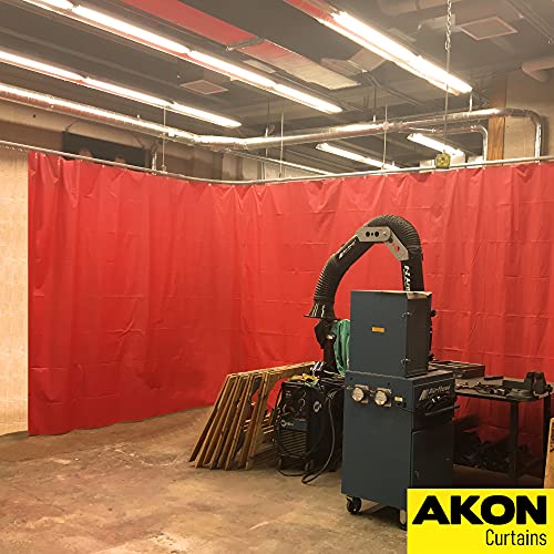 AKON Curtain Track Industrial Divider Curtains | Partition Space Quickly | Curtain Track Included | Quick Rolling and Easy to Clean | Divide Work Areas Quickly Customized Curtains Vinyl AKON Curtain Track