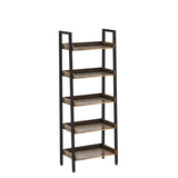 ASTARTH Ladder Shelf-5 Tier Bookshelves w/Open Shelf for Storage, Industrial Bookshelf & Tall Ladder Shelf-Metal Frame for Bedroom, Living Room, Kitchen-67.3'' H, Easy Assembly, Rustic Brown (HD021) ASTARTH