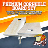 Cornhole365 Premium Unfinished Cornhole Board Set - Plain Regulation Size Cornhole Boards for Outdoor Fun - Durable Cornhole Wood Boards with No Poly Cornhole365