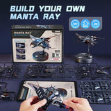 ROKR Mechanical Manta Ray 3D Metal Model Puzzle for Adults & Teens, Mechanical STEM Model Building Kit, Unique Desk Decor Manta Ray(MI06)