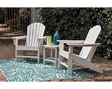 Signature Design by Ashley Sundown Treasure Outdoor Patio HDPE Weather Resistant Adirondack Chair, White Signature Design by Ashley