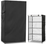 Exokugo Wire Shelf Cover,600D Heavy Duty 100% Waterproof Shelf Covers for Wire Shelving,Outdoor Storage Shelves Cover for Metal Rack,30" W x 14" D x 62" H,Black Exokugo