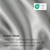 Bedsure Satin Pillowcase, Similar to Silk Pillow Cases Queen Size Set of 2, Cooling Pillow Case Covers with Envelope Closure, Room Decor Gifts for Women Men, Silver Grey, 20x30 Inches, 2pcs Bedsure