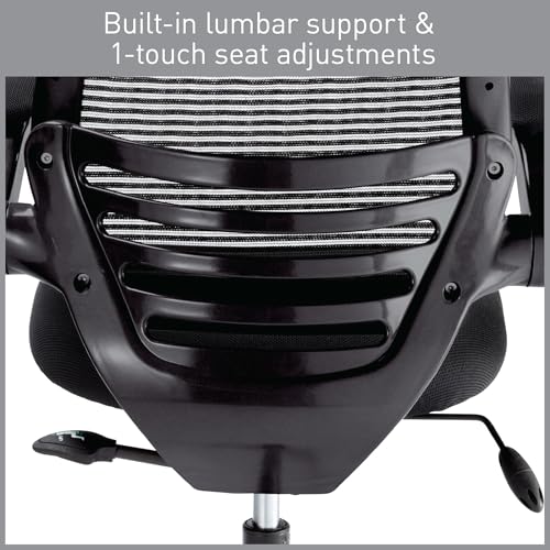 Realspace® Calusa Mesh Mid-Back Chair, Black Realspace