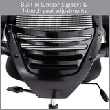 Realspace® Calusa Mesh Mid-Back Chair, Black Realspace