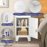PAOFIN 24.4" H Metal Locker Storage Cabinet with 1 Doors, Pantry with Shelves, Storage Cabinet with Adjustable Leveling Foot for Kitchen, Employees, Office, Kids Locker PAOFIN