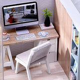 CUTEBEE DIY Dollhouse Miniature with Furniture, DIY Wooden Dollhouse Kit Plus Dust Proof and Music Movement, Creative Room for Valentine's Day Gift Idea(Cozy Time) CUTEBEE